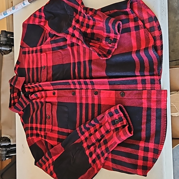 Fleece plaid button up - Picture 1 of 5
